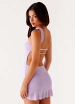 Pari Open Back Mini Dress - Lilac - 图片 6