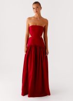 Aamari Maxi Dress - Red - 图片 5