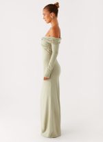 Marla Long Sleeve Maxi Dress - Sage - 图片 4