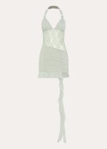 Tate Mesh Mini Dress - Sage - 图片 7