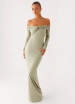 Marla Long Sleeve Maxi Dress - Sage