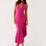 Perdita Midi Dress - Fuchsia