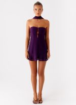 Avenue Mini Dress - Plum - 图片 2