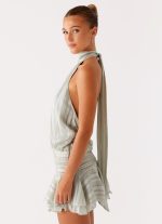 Willow Chiffon Mini Dress - Green - 图片 4