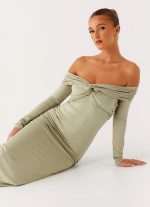 Marla Long Sleeve Maxi Dress - Sage - 图片 6