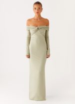 Marla Long Sleeve Maxi Dress - Sage - 图片 2