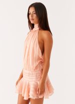 Willow Chiffon Mini Dress - Orange - 图片 3