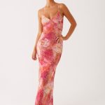 Kasey Midi Dress - Flamingo Fling