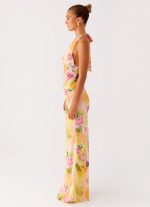 Main Act Halter Maxi Dress - Sunburst Floral - 图片 3