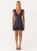 Acacia Mini Dress - Black Polkadot - 图片 3