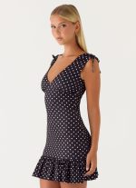 Acacia Mini Dress - Black Polkadot - 图片 4