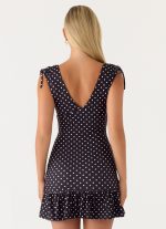 Acacia Mini Dress - Black Polkadot - 图片 5