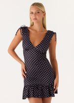 Acacia Mini Dress - Black Polkadot - 图片 6