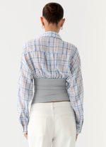 Accelerate Waistband Shirt - Blue Check - 图片 3