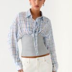 Accelerate Waistband Shirt - Blue Check