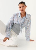 Accelerate Waistband Shirt - Blue Check - 图片 6