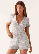Adalina Shorts - Grey Check - 图片 5