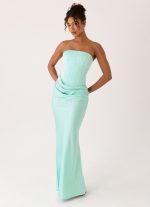Adara Corset Maxi Dress - Aqua - 图片 6