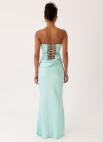 Adara Corset Maxi Dress - Aqua - 图片 4