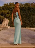 Adara Corset Maxi Dress - Aqua - 图片 2