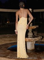 Adelaida Beaded Crochet Top - Yellow - 图片 3