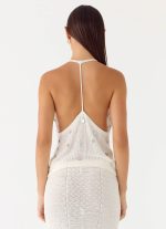 Adelaida Beaded Crochet Top - Ivory - 图片 3