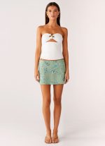 Adored By You Mini Skirt - Mint