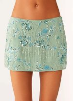 Adored By You Mini Skirt - Mint - 图片 3