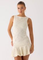 Adoria Mini Dress - Ivory - 图片 6