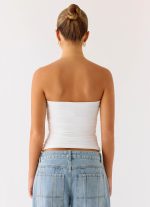 Adrienna Strapless Top - White - 图片 4