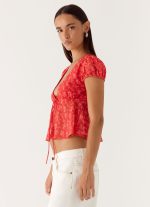 Ailani Top - Magenta Red Rose - 图片 2