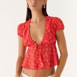 Ailani Top - Magenta Red Rose