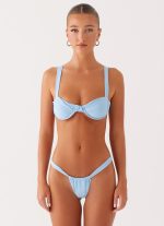 Airlie Scrunch Bikini Bottoms - Sky Blue - 图片 2