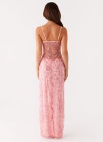 Akira Beaded Maxi Dress - Pink Orange - 图片 4