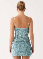 Alayna Sequin Mini Skirt - Aqua - 图片 8