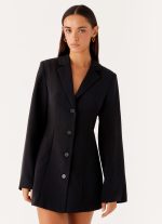Albi Fitted Blazer Mini Dress - Black - 图片 5