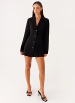 Albi Fitted Blazer Mini Dress - Black - 图片 6