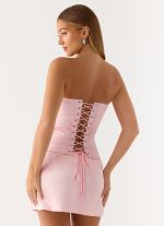 All My Ladies Strapless Corset Top - Petal Pink - 图片 3
