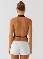 Altego Layered Backless Top - Cool Chocolate - 图片 3