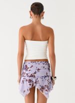 Altego Low Rise Hanky Mini Skirt - Antique Lilac Floral - 图片 4