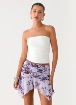 Altego Low Rise Hanky Mini Skirt - Antique Lilac Floral - 图片 6