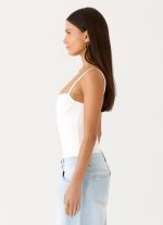 Ame Underwire Bodysuit - White - 图片 2