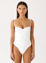 Ame Underwire Bodysuit - White - 图片 5