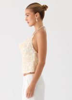 Amelita Sequin Top - Ivory - 图片 3