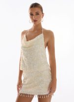 Amelita Sequin Top - Ivory - 图片 6