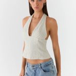 Amiera Halter Top - Desert Stripe