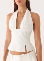 Amrita Halter Top - White - 图片 5