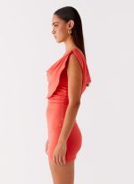 Angeles Mini Dress - Coral - 图片 3