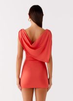 Angeles Mini Dress - Coral - 图片 4
