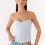 Ania Corset Top - Blue